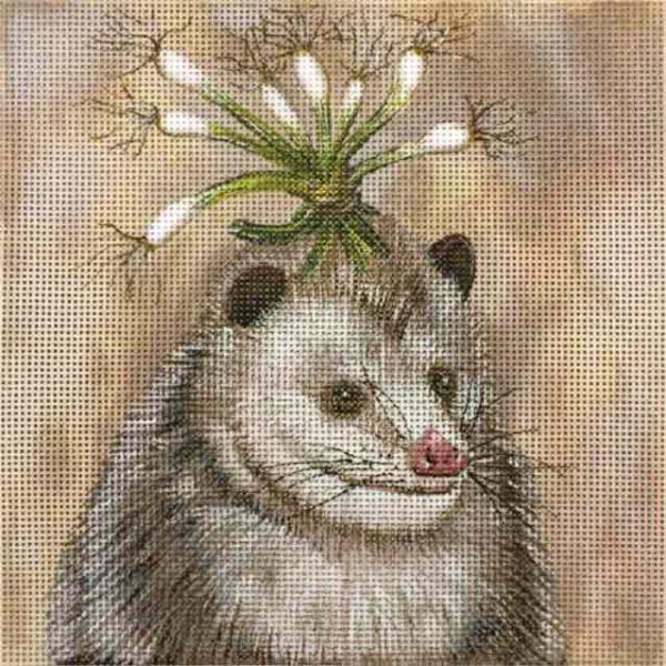 click here to view larger image of Party Opossum (hand painted canvases)