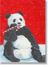 click here to view larger image of Christmas Panda Bear (hand painted canvases)