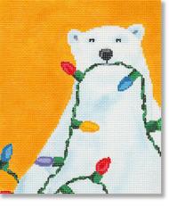 click here to view larger image of Christmas Polar Bear (hand painted canvases)