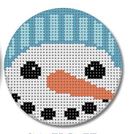 click here to view larger image of Snowman Face Ornament (hand painted canvases)