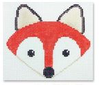 click here to view larger image of Fox Face Ornament (hand painted canvases)