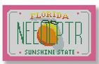 click here to view larger image of Mini License Plate - Florida (hand painted canvases)
