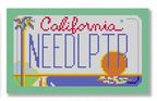 click here to view larger image of Mini License Plate - California (hand painted canvases)