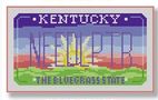 click here to view larger image of Mini License Plate - Kentucky (hand painted canvases)