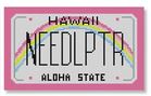 click here to view larger image of Mini License Plate - Hawaii (hand painted canvases)