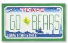 click here to view larger image of Mini License Plate - Go Bears - Baylor University, Texas (hand painted canvases)