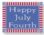 click here to view larger image of Happy July Fourth (hand painted canvases)