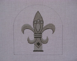 click here to view larger image of Mercury Fleur De Lis (hand painted canvases)