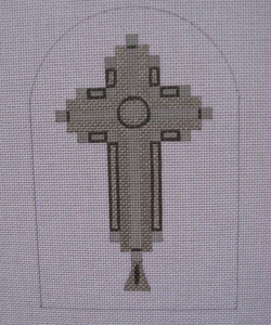 click here to view larger image of Mercury Deco Cross (hand painted canvases)