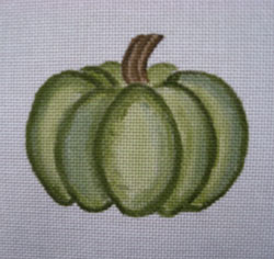 click here to view larger image of Small Green Pumpkin (hand painted canvases)