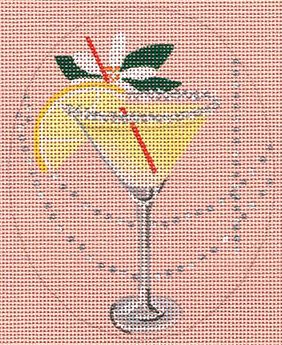click here to view larger image of Summer Sips - Lemon Drop (hand painted canvases)