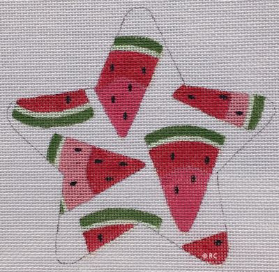 click here to view larger image of Watermelon Star (hand painted canvases)