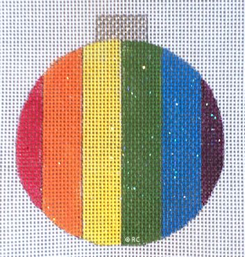 click here to view larger image of Rainbow Ornament (hand painted canvases)