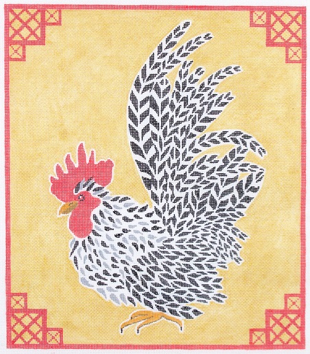 click here to view larger image of JD Rooster On Gold 2 (hand painted canvases 2)