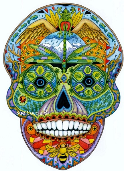 click here to view larger image of Sugar Skull (hand painted canvases)