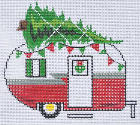 click here to view larger image of Christmas Camper Van (hand painted canvases)