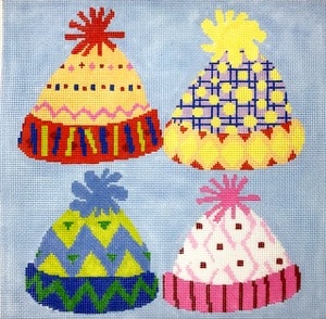 click here to view larger image of Hats On! (hand painted canvases)