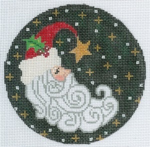 click here to view larger image of Crescent Santa (hand painted canvases)