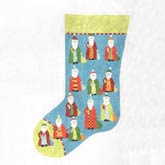 click here to view larger image of Santa Stocking Blue (hand painted canvases)