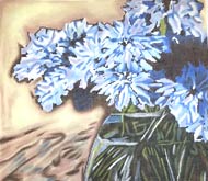 click here to view larger image of Blue Cornflowers (hand painted canvases)