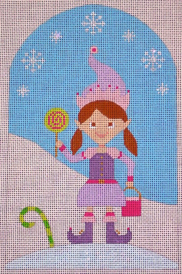 click here to view larger image of Kringle Belle Mini Candy Elf (hand painted canvases)