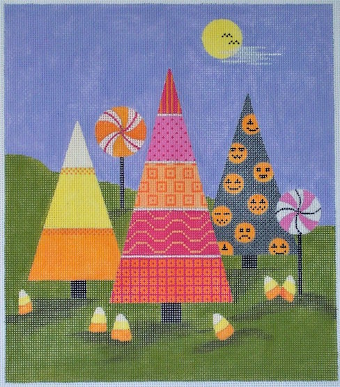 click here to view larger image of Halloweenville Forest (hand painted canvases)
