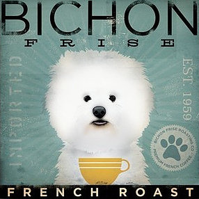 click here to view larger image of Bichon Frise (French Roast) (hand painted canvases)