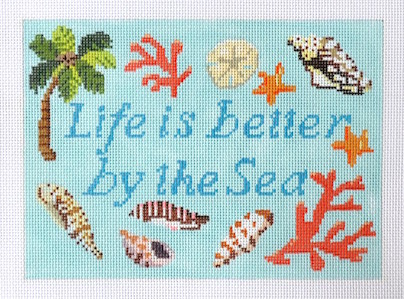 click here to view larger image of Life Is Better By The Sea (hand painted canvases)