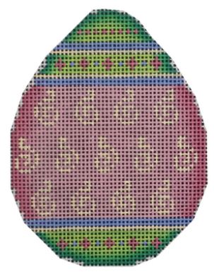 click here to view larger image of Green and Pink Egg - 18M (hand painted canvases)