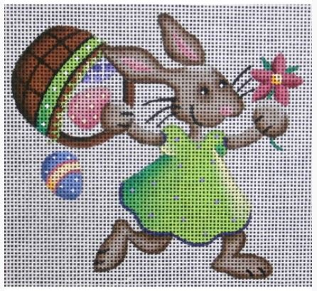click here to view larger image of Green Bunny - 18M (hand painted canvases)
