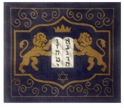 click here to view larger image of Lions with Tablets (hand painted canvases)