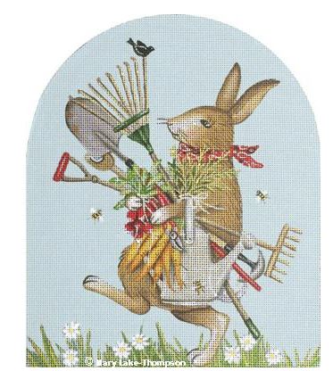 click here to view larger image of Garden Bunny (hand painted canvases)