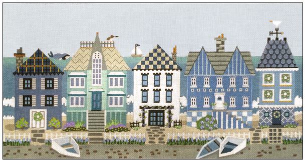 click here to view larger image of Seaside Houses (hand painted canvases)
