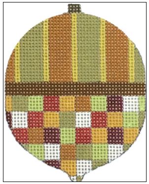 click here to view larger image of Checker Acorn (hand painted canvases)