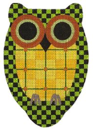 click here to view larger image of Plaid Owl (hand painted canvases)