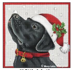 click here to view larger image of Santa Lab (hand painted canvases)