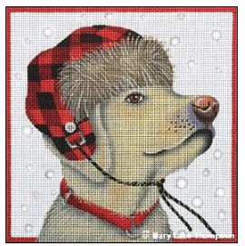 click here to view larger image of Lumberjack Yellow Lab (hand painted canvases)