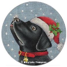 click here to view larger image of Santa Lab Ornament (hand painted canvases)