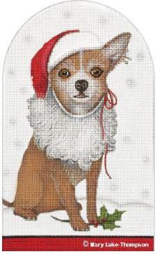 click here to view larger image of Santa Chihuahua (hand painted canvases)