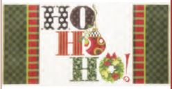 click here to view larger image of Ho Ho Ho Bolster (hand painted canvases)