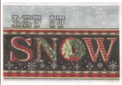 click here to view larger image of Let It Snow Bolster (hand painted canvases)