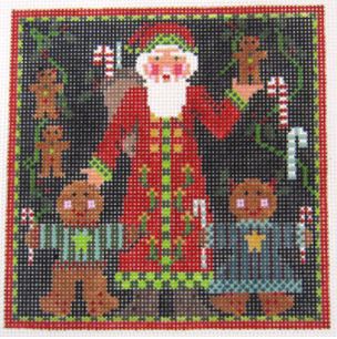 click here to view larger image of Santa and The Ginger kids (hand painted canvases)