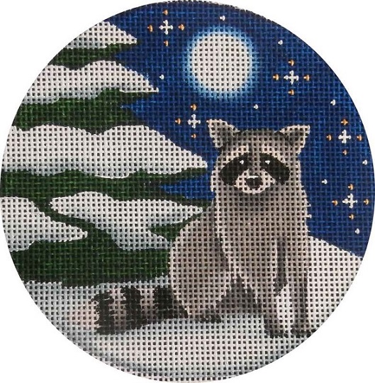 click here to view larger image of Raccoon Ornament (hand painted canvases)