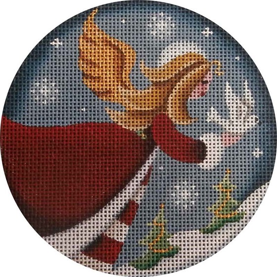 click here to view larger image of Folk Angel of Peace Ornament (hand painted canvases)