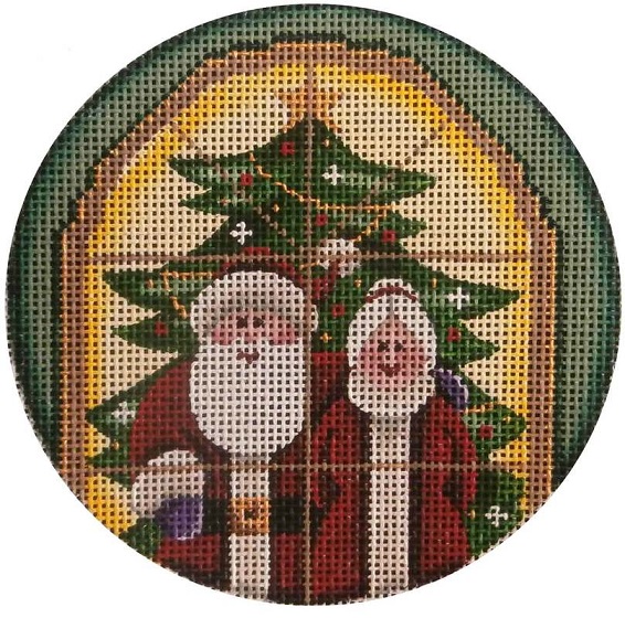click here to view larger image of Mr & Mrs Claus Ornament (hand painted canvases)