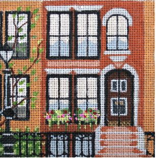 click here to view larger image of Brownstone House (hand painted canvases)
