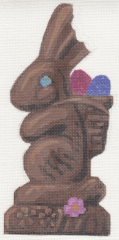 click here to view larger image of Large Chocolate Bunny With Bite (hand painted canvases)