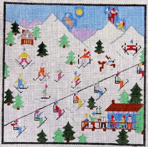 click here to view larger image of Ski Scene - 13M (hand painted canvases)