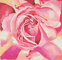 click here to view larger image of Peace Rose Pillow (hand painted canvases)