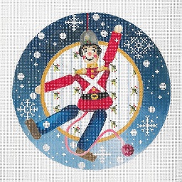 click here to view larger image of Toy Soldier - Snowflake Border  (hand painted canvases)